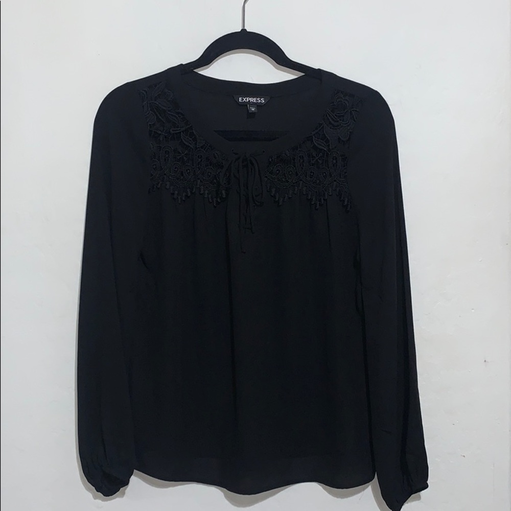 Black long sleeve blouse from Express